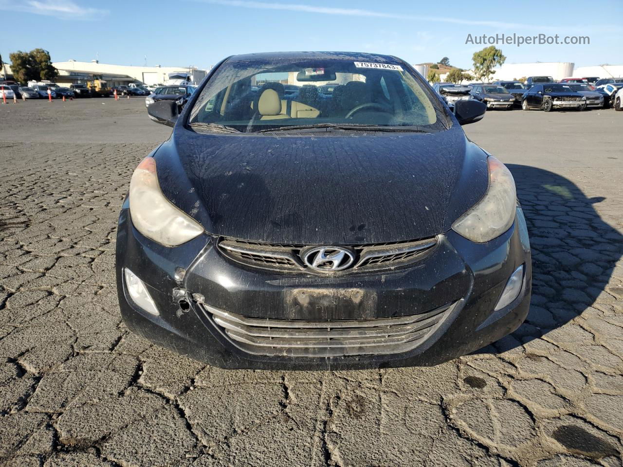 2011 Hyundai Elantra Gls Black vin: 5NPDH4AE2BH056586