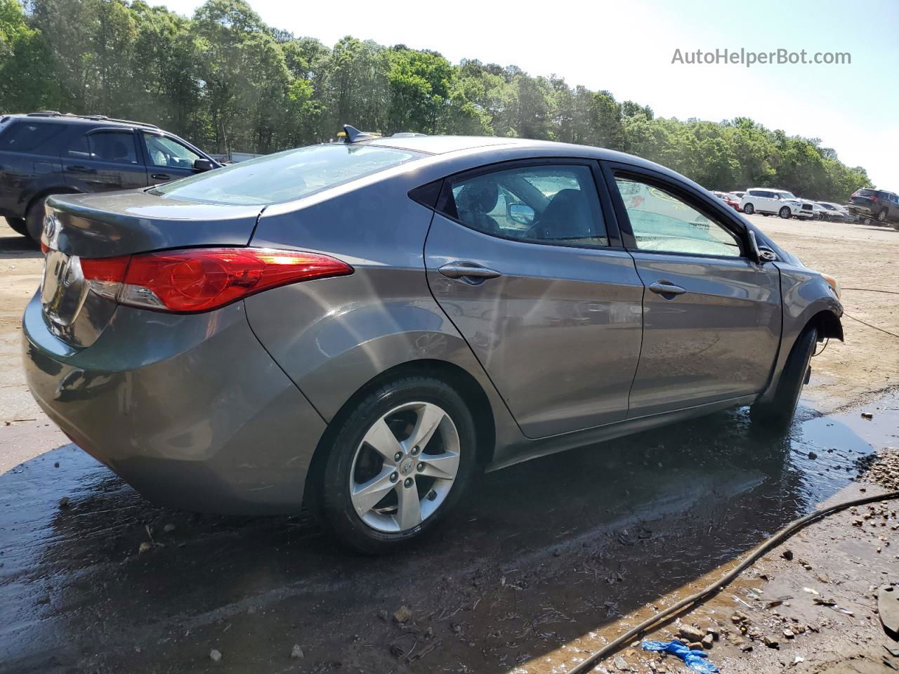 2011 Hyundai Elantra Gls Gray vin: 5NPDH4AE2BH058080