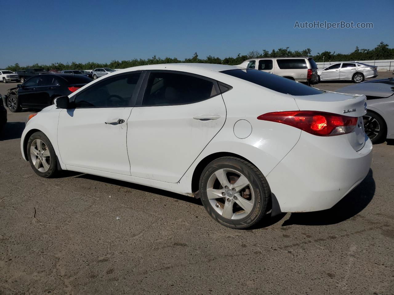 2012 Hyundai Elantra Gls White vin: 5NPDH4AE2CH104380