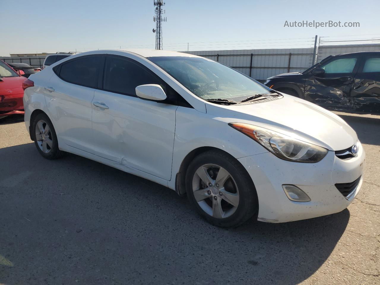 2012 Hyundai Elantra Gls Белый vin: 5NPDH4AE2CH104380