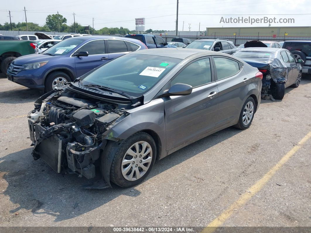 2012 Hyundai Elantra Gls Gray vin: 5NPDH4AE2CH131319