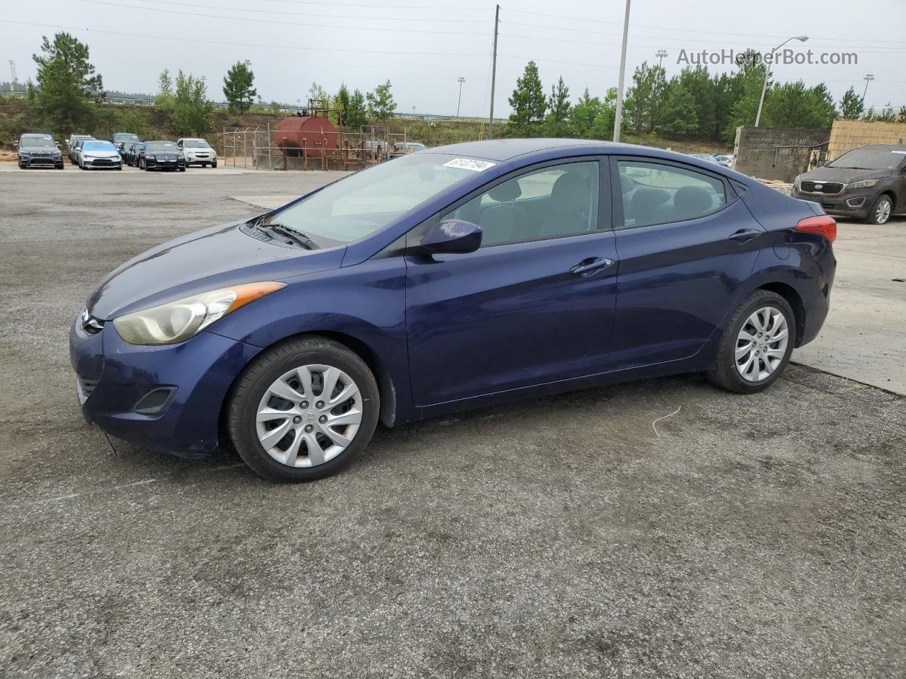 2012 Hyundai Elantra Gls Blue vin: 5NPDH4AE2CH138237