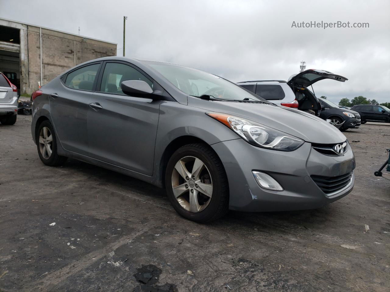 2013 Hyundai Elantra Gls Gray vin: 5NPDH4AE2DH152110