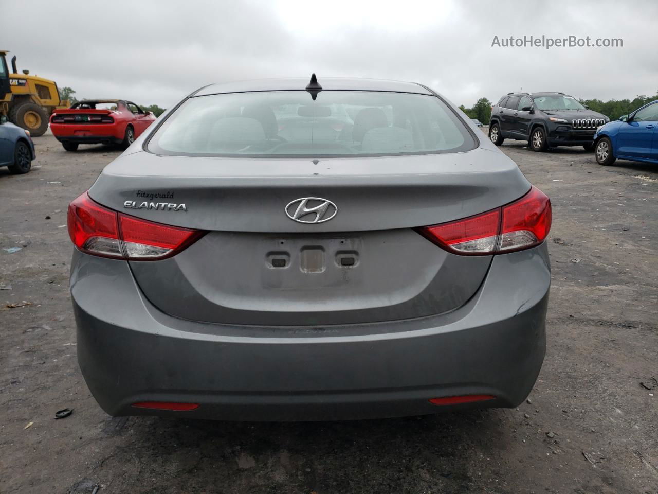 2013 Hyundai Elantra Gls Gray vin: 5NPDH4AE2DH152110