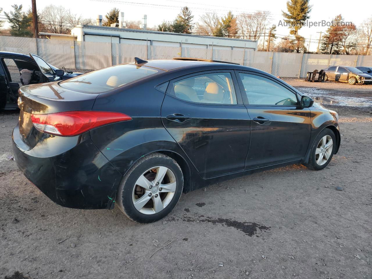 2013 Hyundai Elantra Gls Black vin: 5NPDH4AE2DH179727