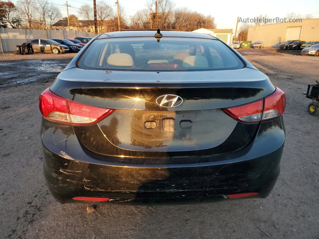 2013 Hyundai Elantra Gls Black vin: 5NPDH4AE2DH179727