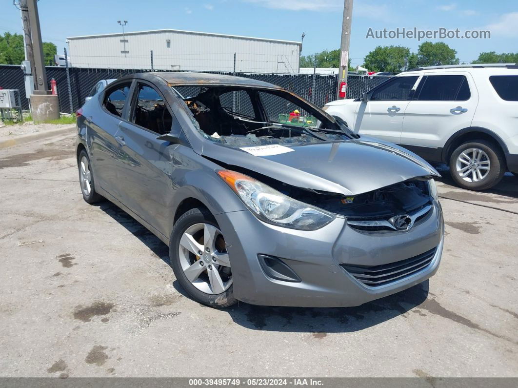 2013 Hyundai Elantra Gls Gray vin: 5NPDH4AE2DH240378