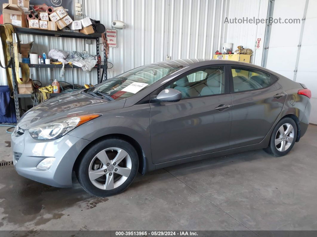 2013 Hyundai Elantra Gls Gray vin: 5NPDH4AE2DH244124