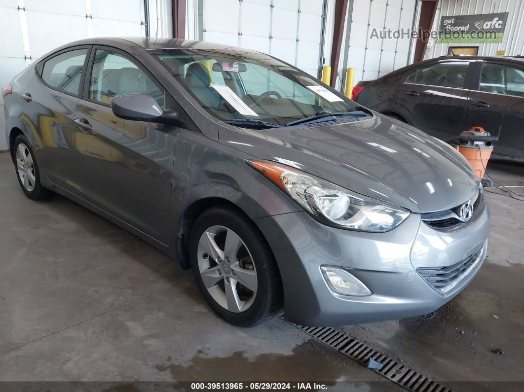 2013 Hyundai Elantra Gls Gray vin: 5NPDH4AE2DH244124