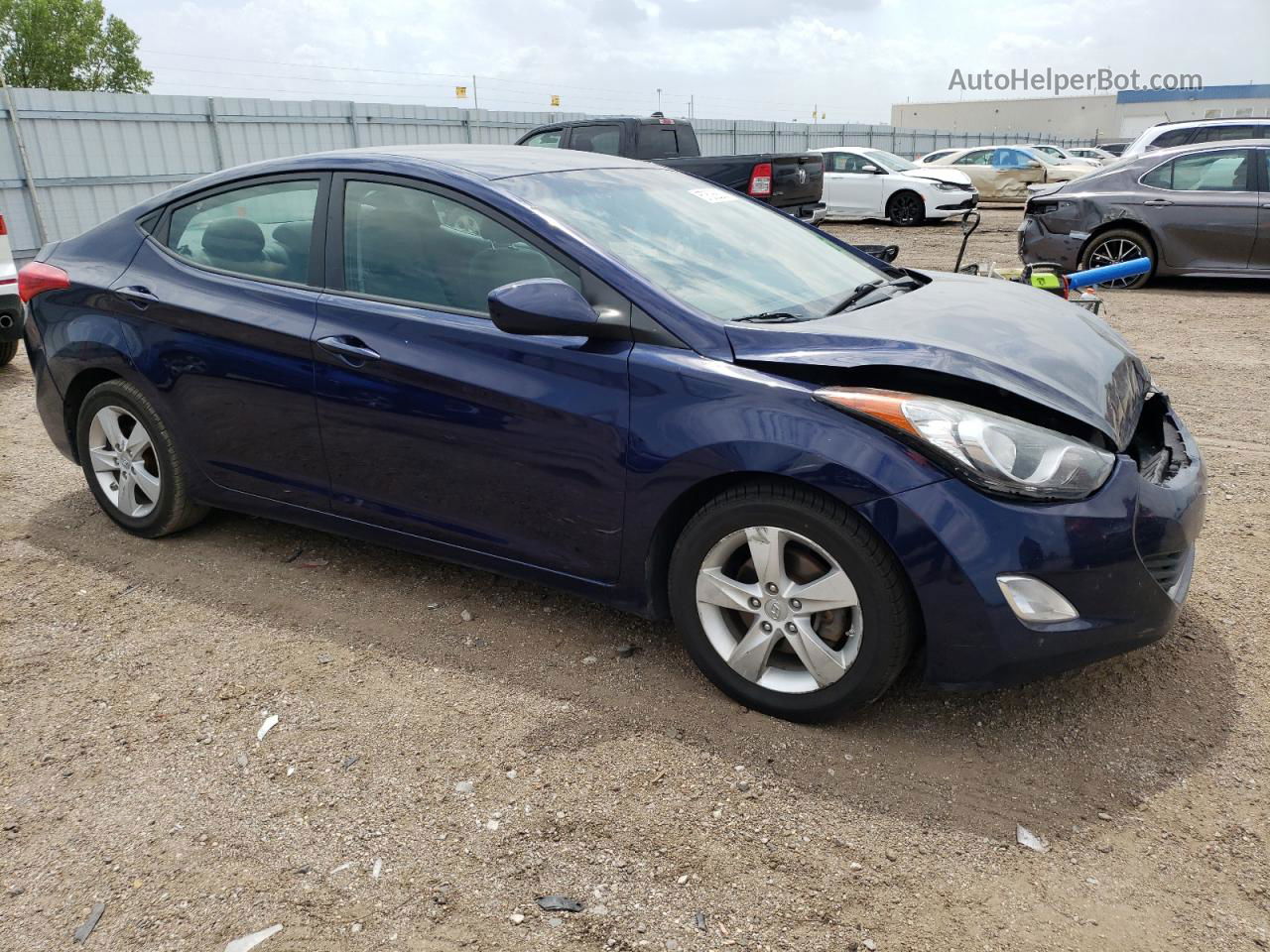 2013 Hyundai Elantra Gls Blue vin: 5NPDH4AE2DH253129