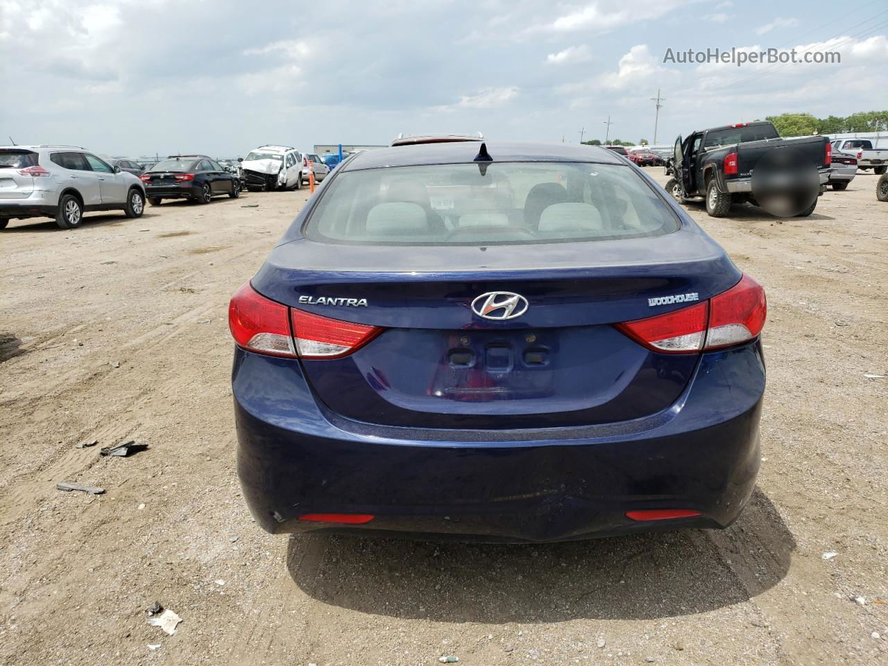 2013 Hyundai Elantra Gls Blue vin: 5NPDH4AE2DH253129