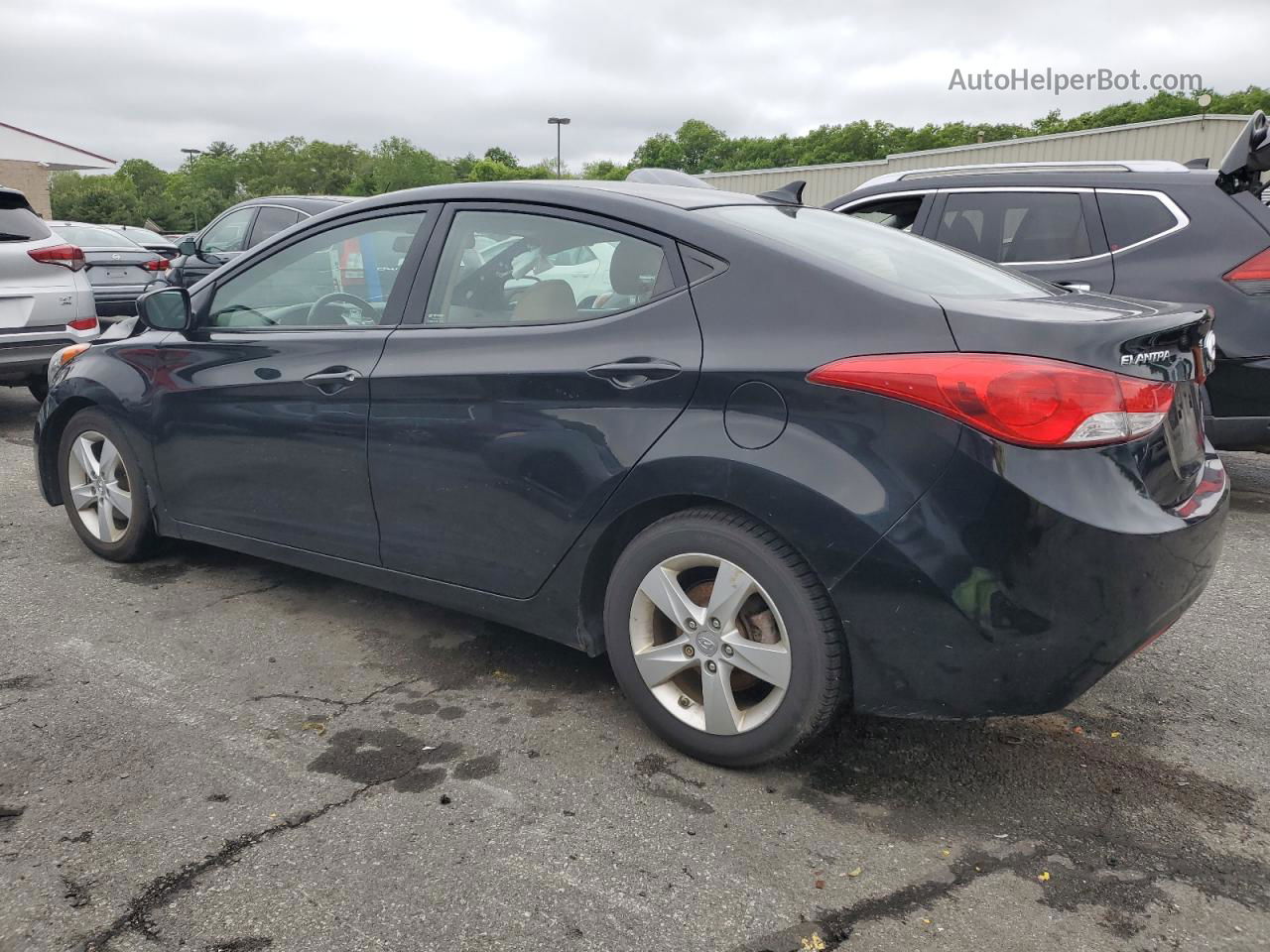 2013 Hyundai Elantra Gls Black vin: 5NPDH4AE2DH270139