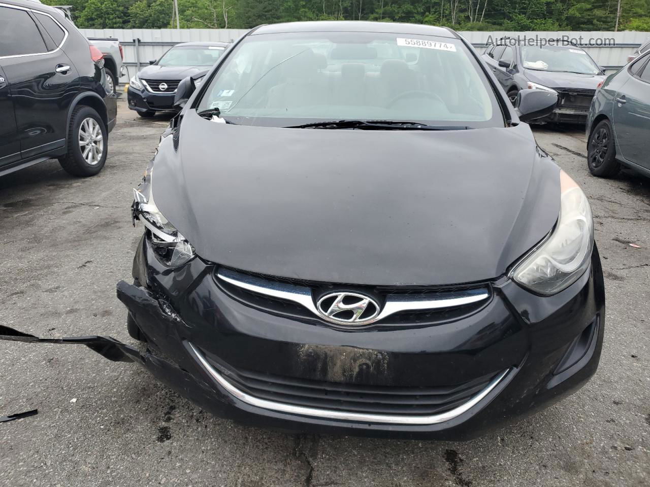 2013 Hyundai Elantra Gls Black vin: 5NPDH4AE2DH270139