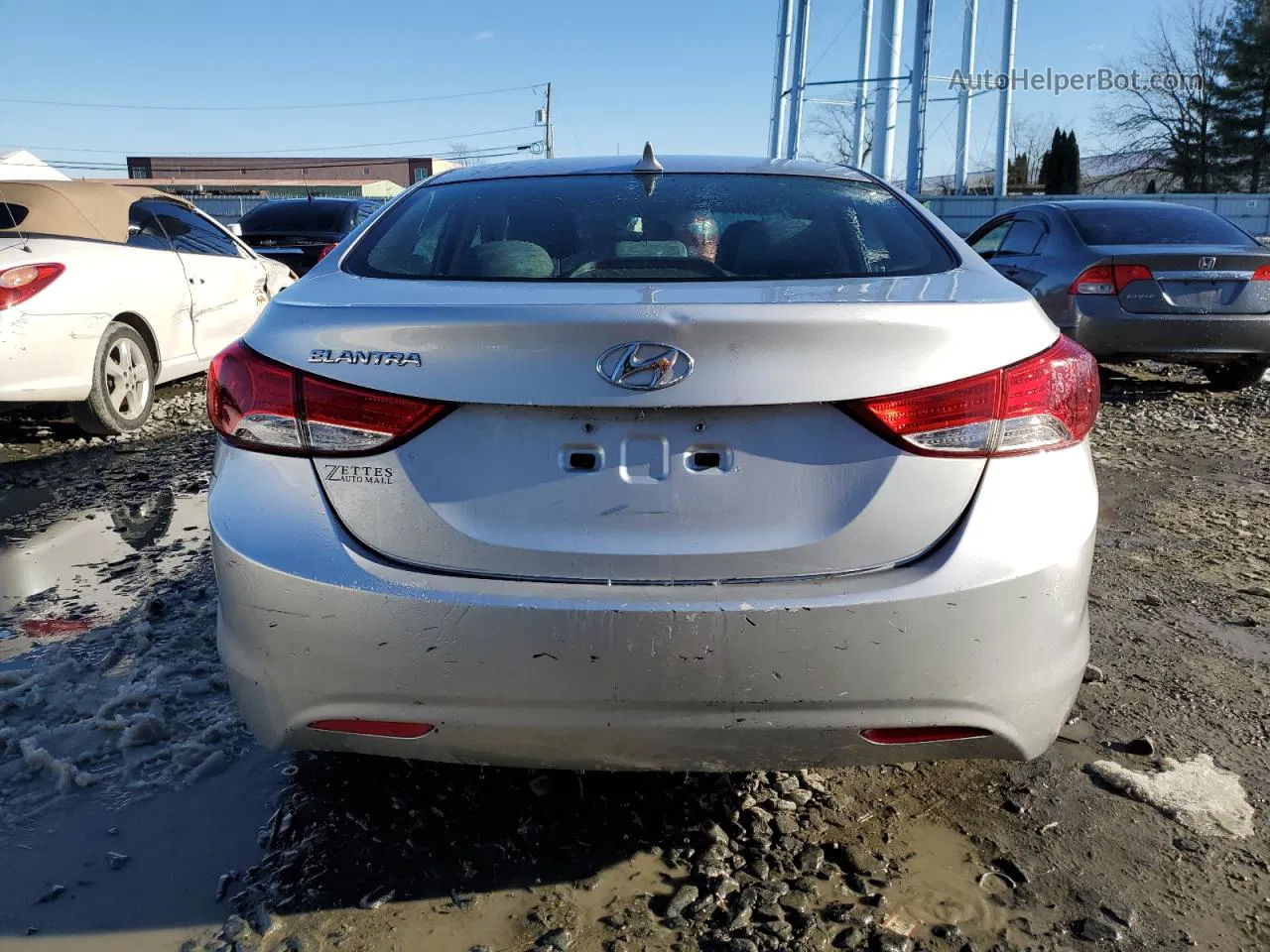 2013 Hyundai Elantra Gls Серебряный vin: 5NPDH4AE2DH276555