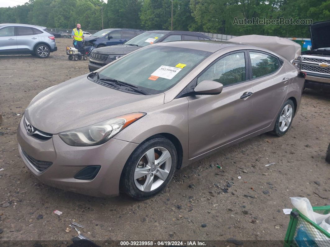 2013 Hyundai Elantra Gls Beige vin: 5NPDH4AE2DH304502