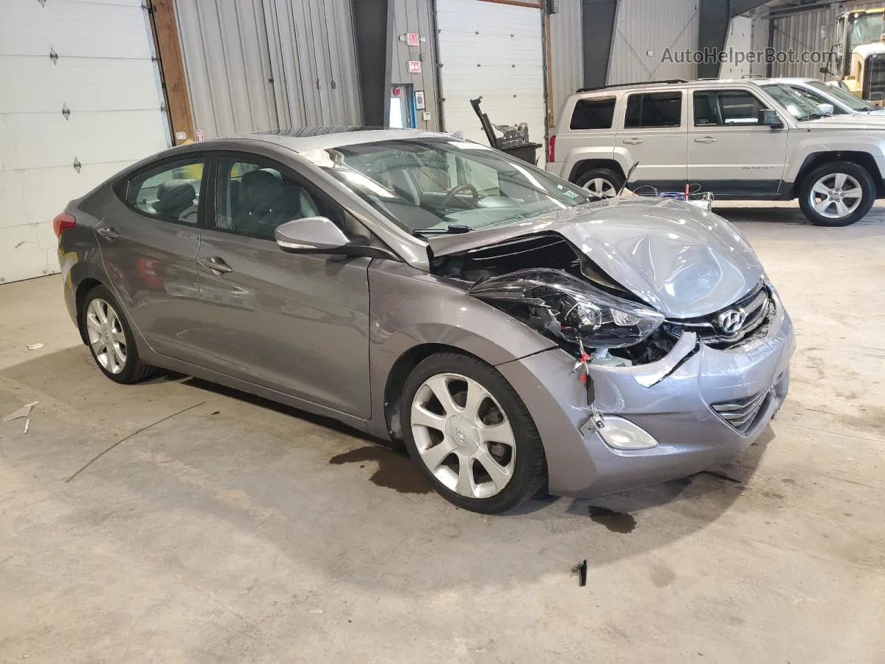 2013 Hyundai Elantra Gls Silver vin: 5NPDH4AE2DH350069