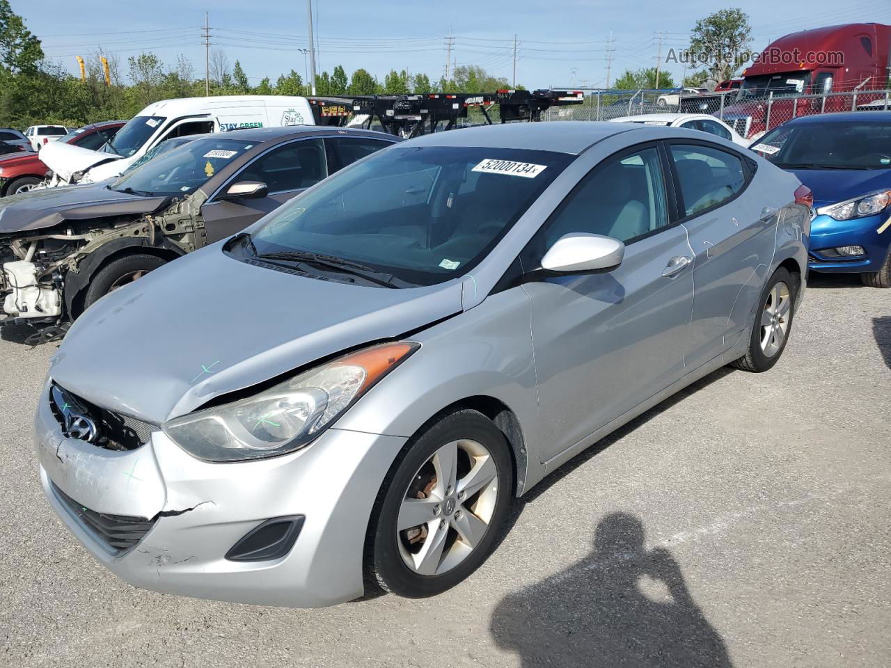 2013 Hyundai Elantra Gls Серебряный vin: 5NPDH4AE2DH350475