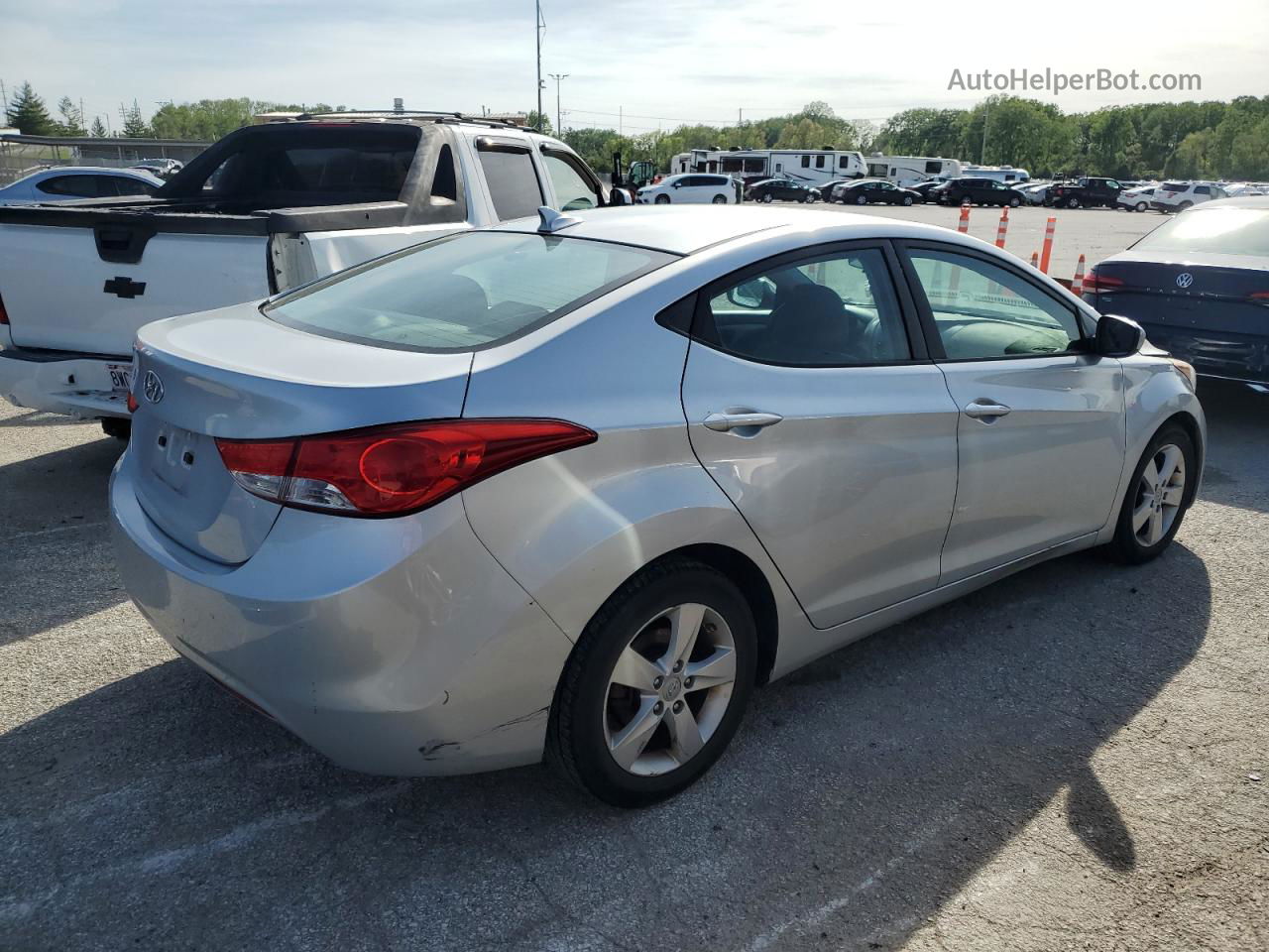 2013 Hyundai Elantra Gls Серебряный vin: 5NPDH4AE2DH350475