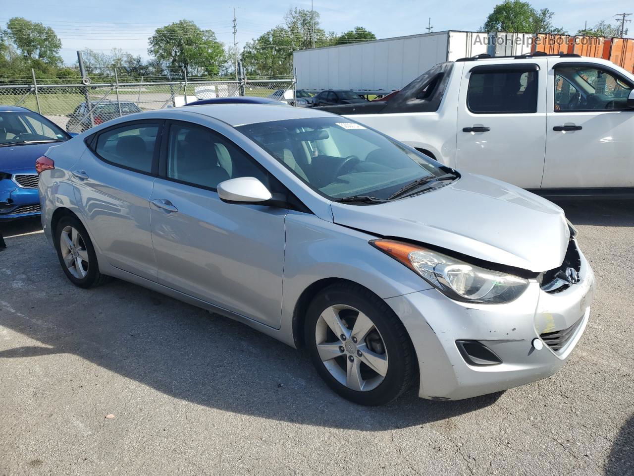 2013 Hyundai Elantra Gls Серебряный vin: 5NPDH4AE2DH350475