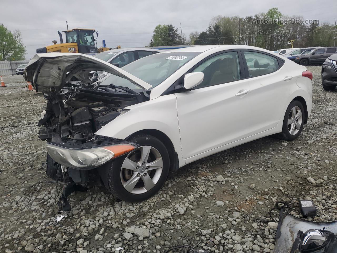 2013 Hyundai Elantra Gls Белый vin: 5NPDH4AE2DH380009