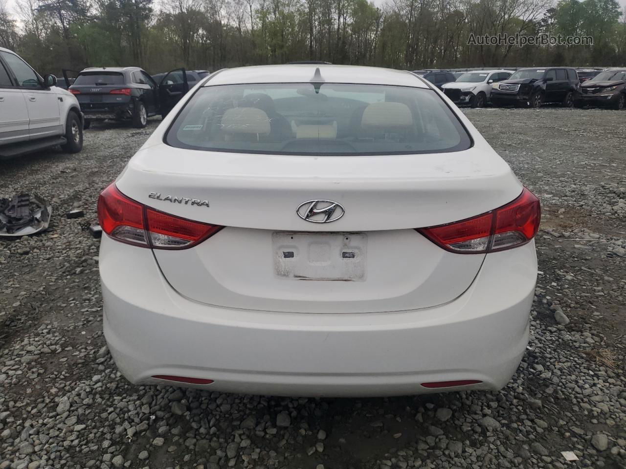 2013 Hyundai Elantra Gls Белый vin: 5NPDH4AE2DH380009