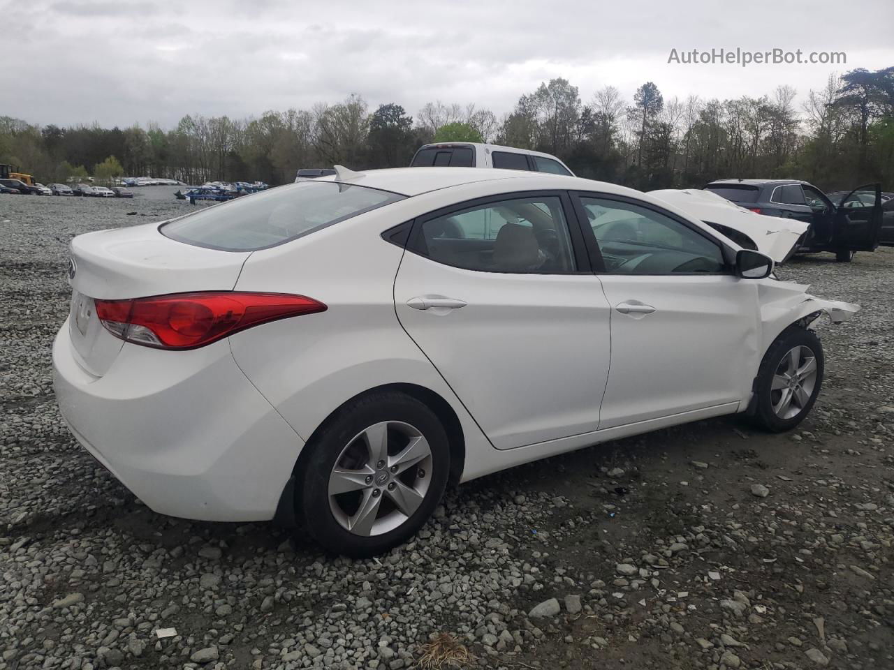 2013 Hyundai Elantra Gls Белый vin: 5NPDH4AE2DH380009