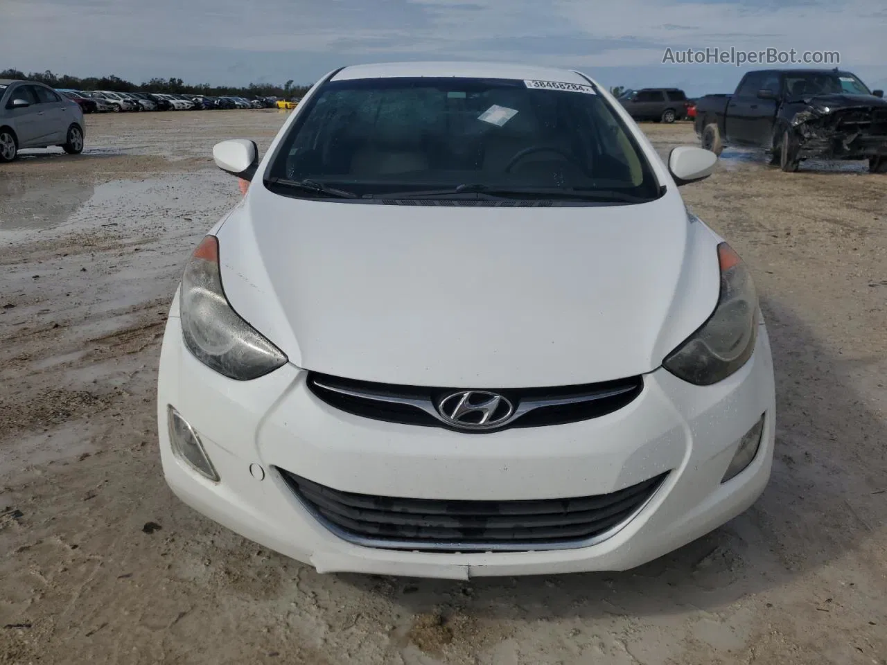 2013 Hyundai Elantra Gls White vin: 5NPDH4AE2DH401795