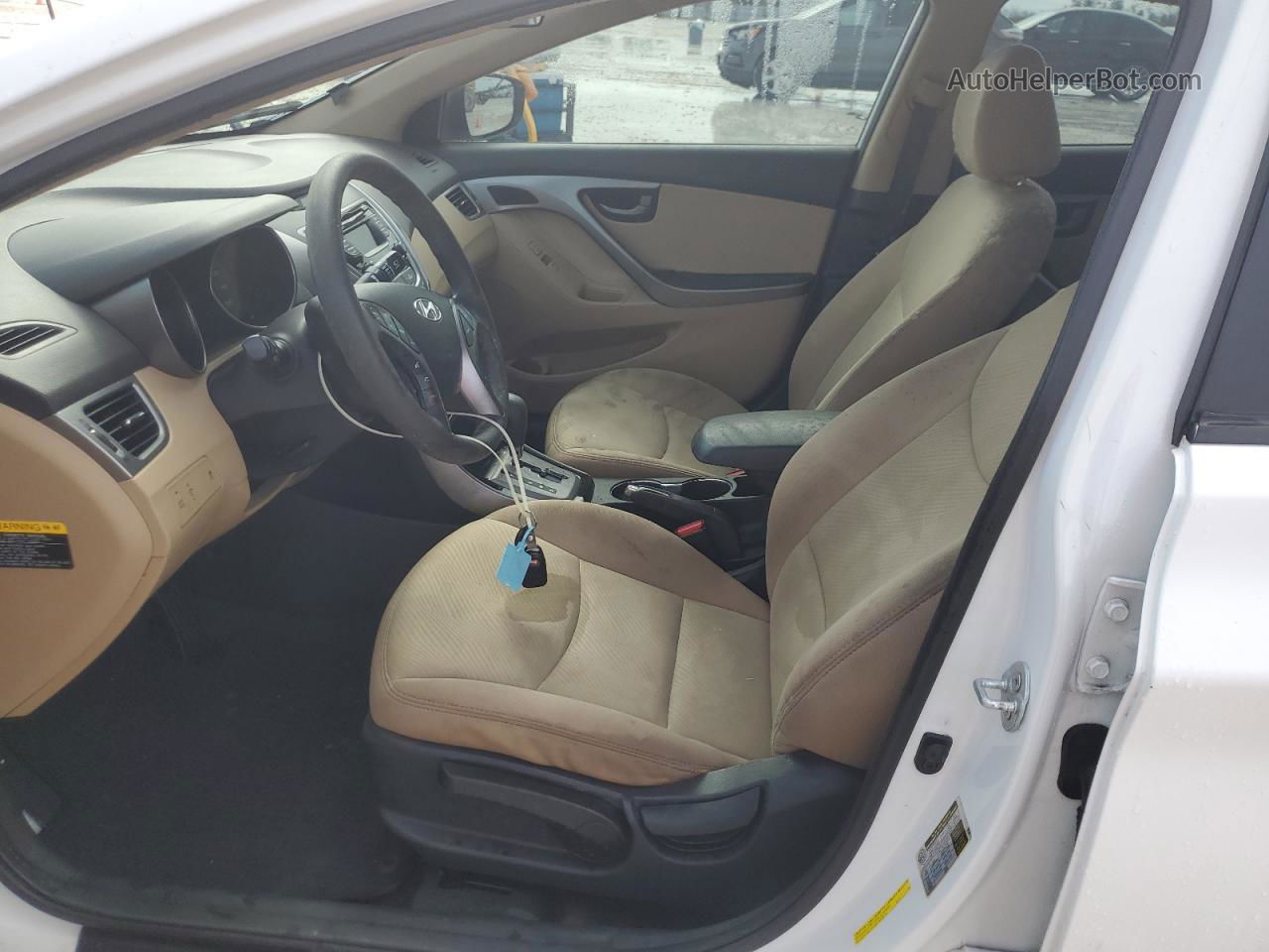 2013 Hyundai Elantra Gls Белый vin: 5NPDH4AE2DH401795