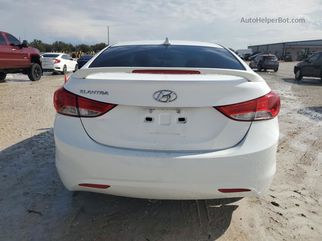 2013 Hyundai Elantra Gls White vin: 5NPDH4AE2DH401795