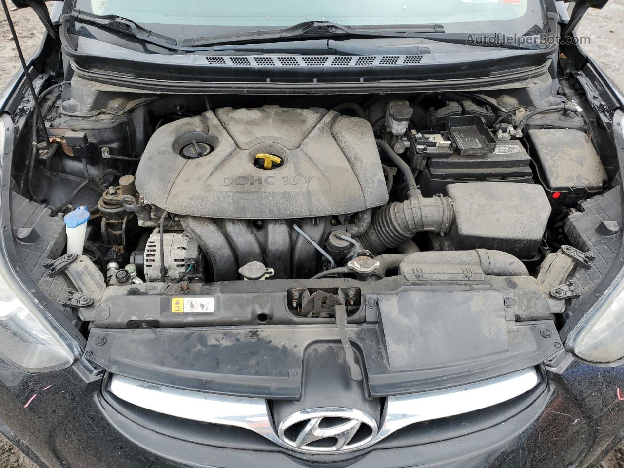 2013 Hyundai Elantra Gls Black vin: 5NPDH4AE2DH402767