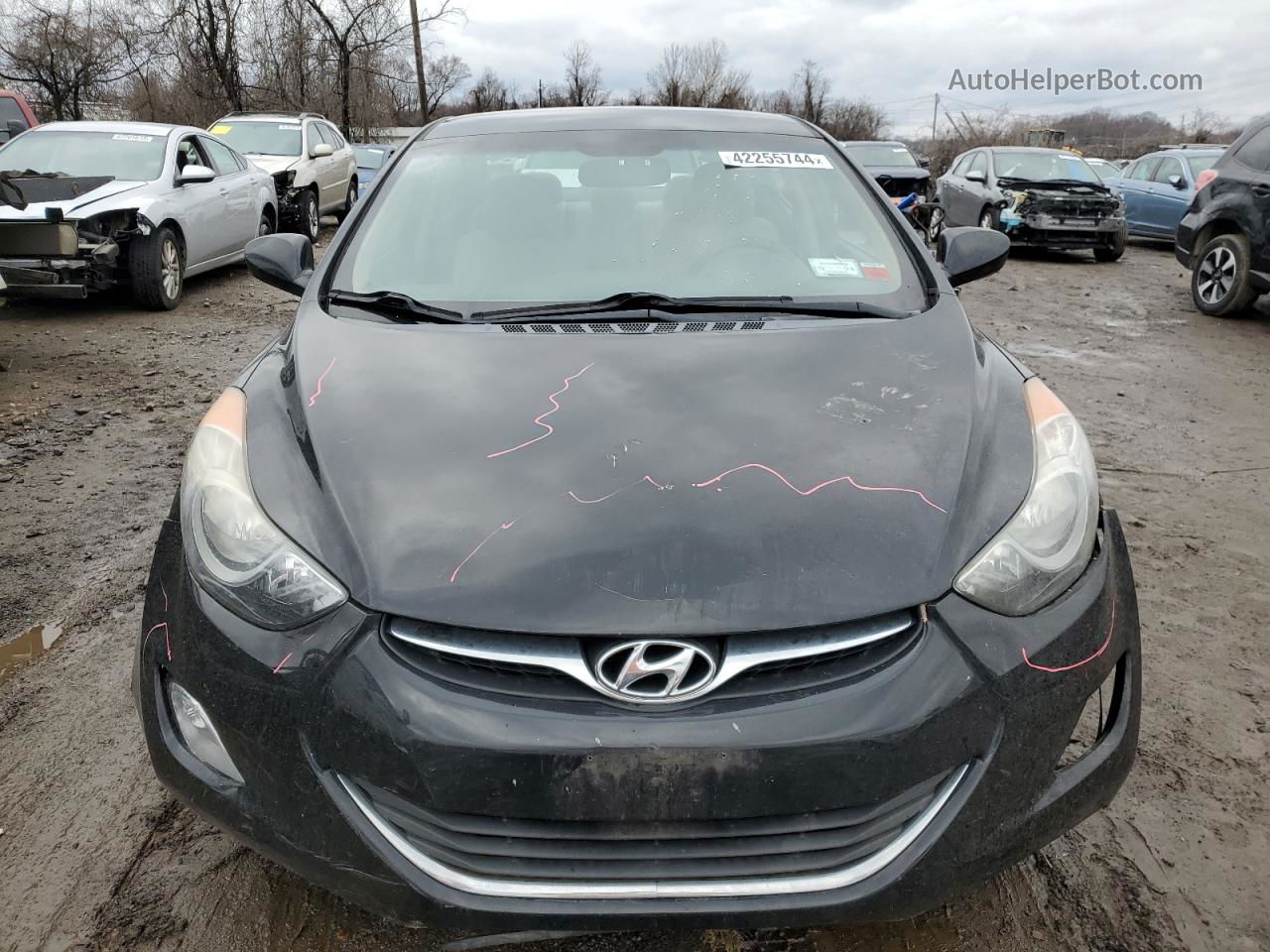 2013 Hyundai Elantra Gls Black vin: 5NPDH4AE2DH402767