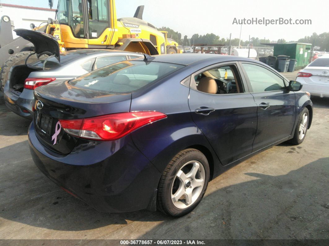 2013 Hyundai Elantra Gls Pzev Темно-синий vin: 5NPDH4AE2DH415700