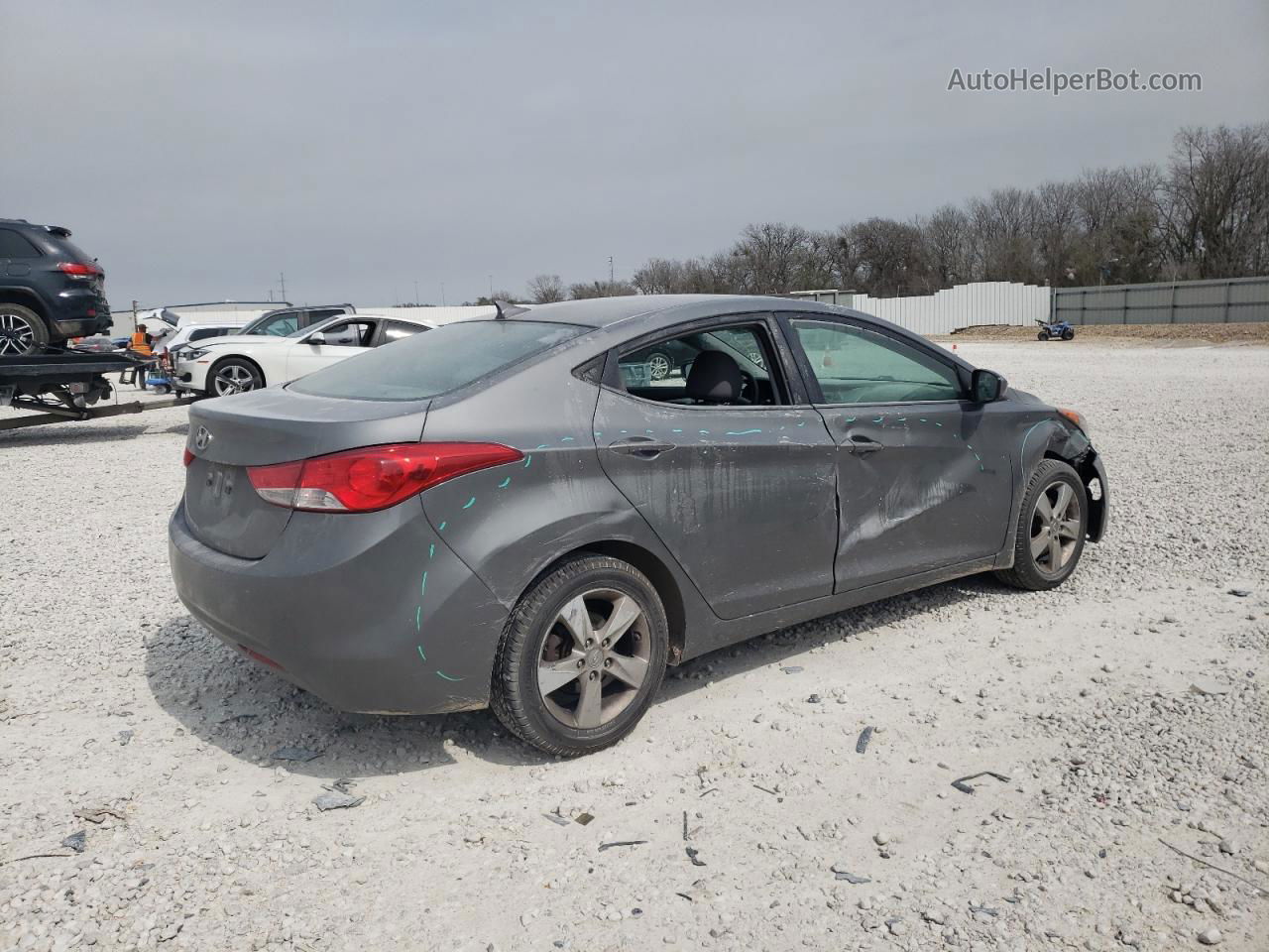 2013 Hyundai Elantra Gls Gray vin: 5NPDH4AE2DH427166