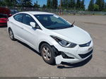 2014 Hyundai Elantra Se White vin: 5NPDH4AE2EH449489