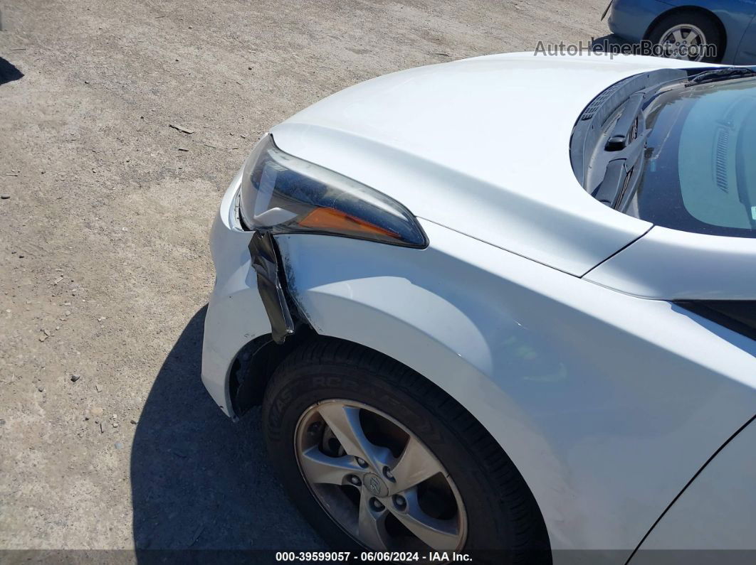 2014 Hyundai Elantra Se White vin: 5NPDH4AE2EH449489