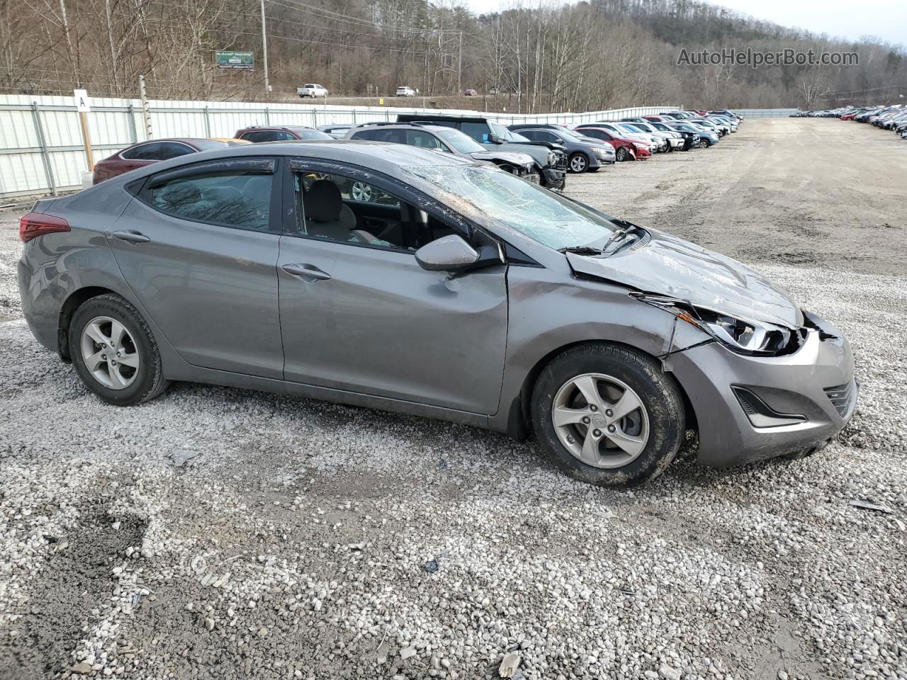 2014 Hyundai Elantra Se Gray vin: 5NPDH4AE2EH467779