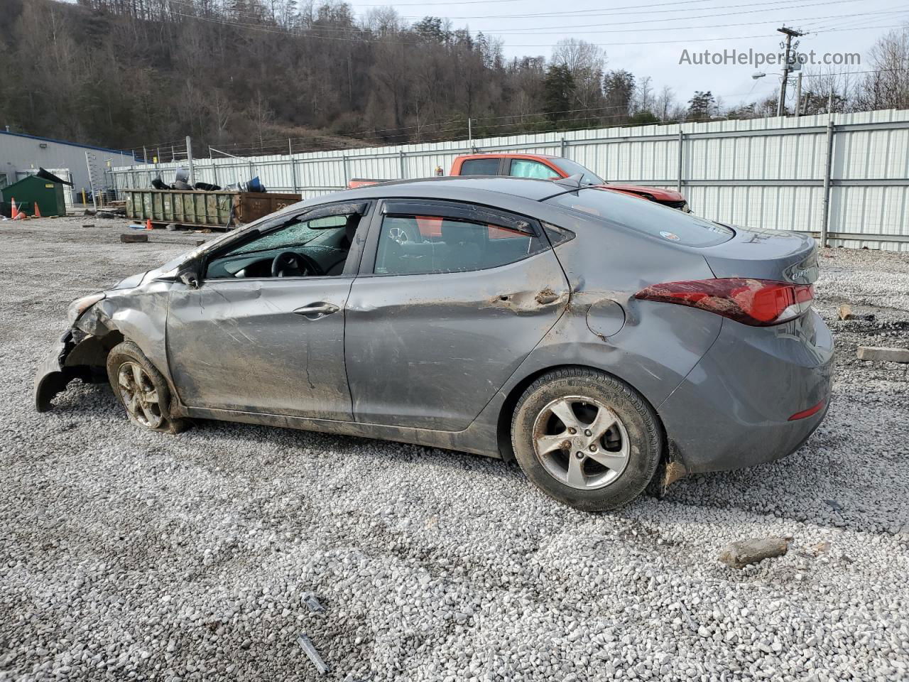 2014 Hyundai Elantra Se Gray vin: 5NPDH4AE2EH467779