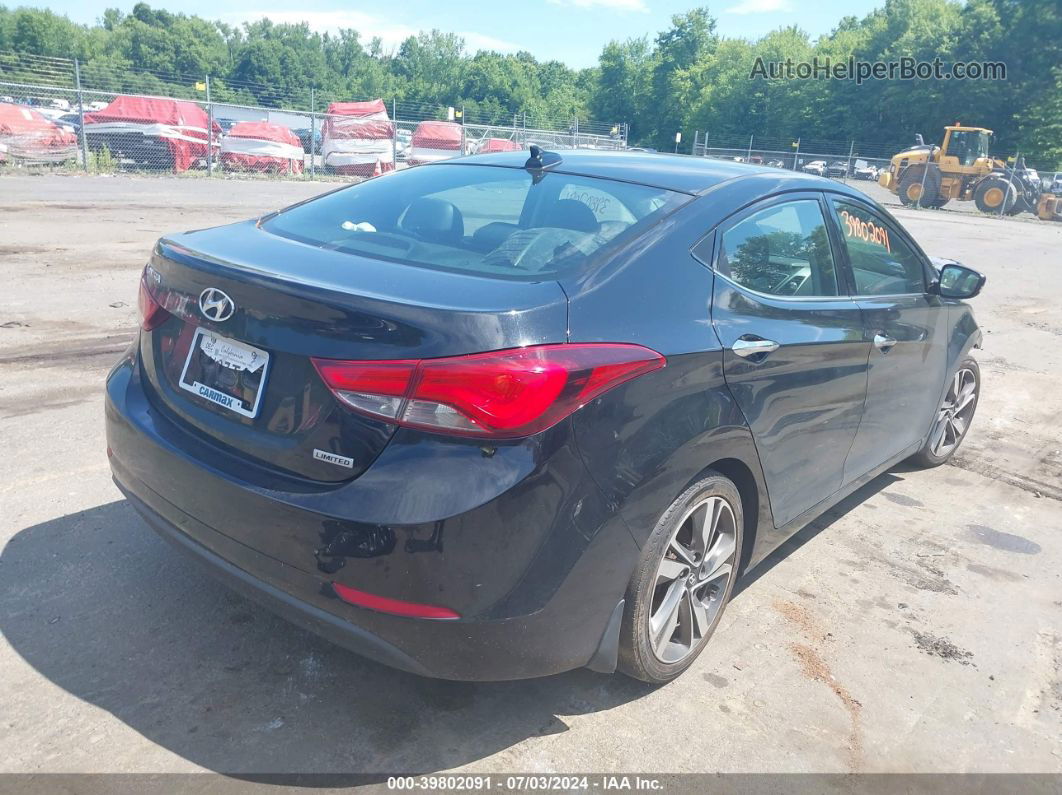 2014 Hyundai Elantra Limited Black vin: 5NPDH4AE2EH472609