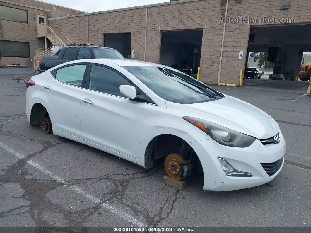 2014 Hyundai Elantra Limited White vin: 5NPDH4AE2EH478815