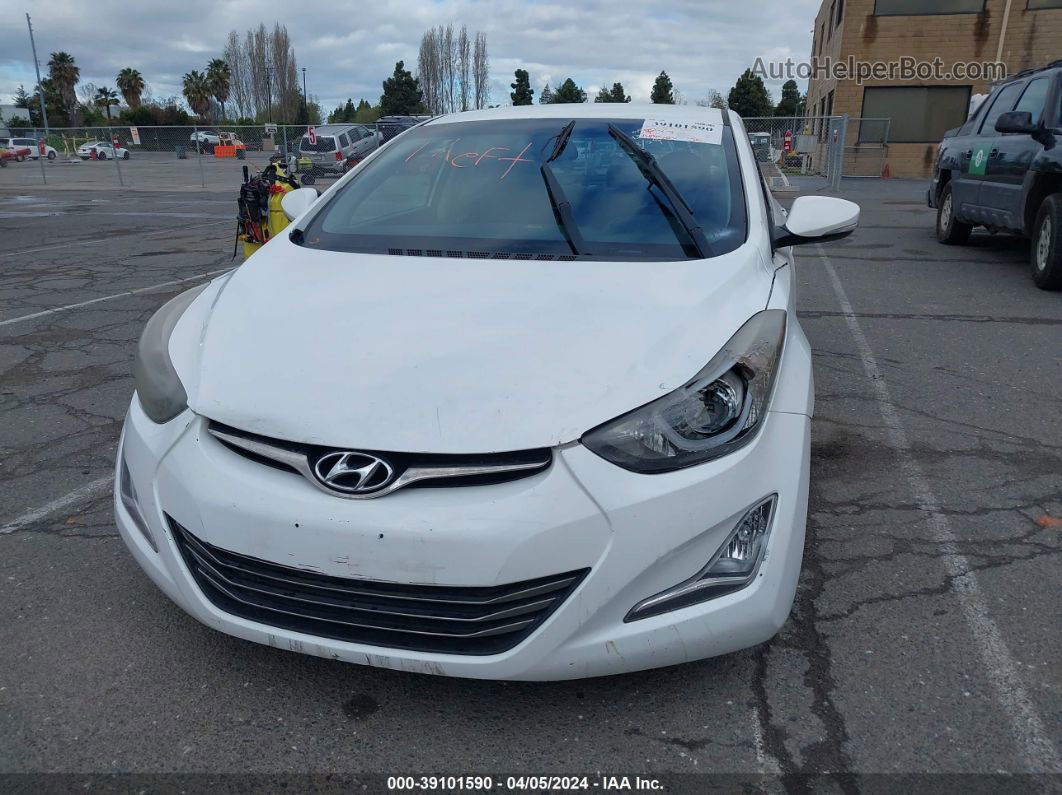 2014 Hyundai Elantra Limited White vin: 5NPDH4AE2EH478815