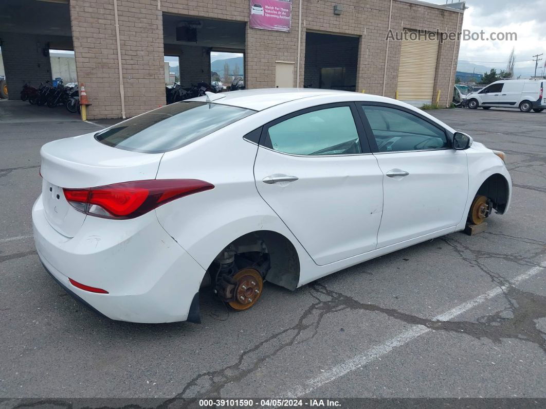 2014 Hyundai Elantra Limited White vin: 5NPDH4AE2EH478815