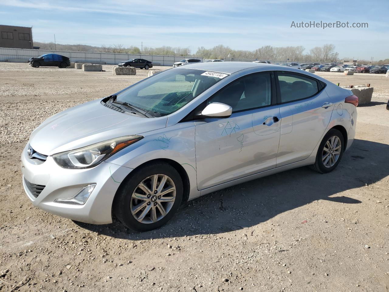 2014 Hyundai Elantra Se Серебряный vin: 5NPDH4AE2EH479415