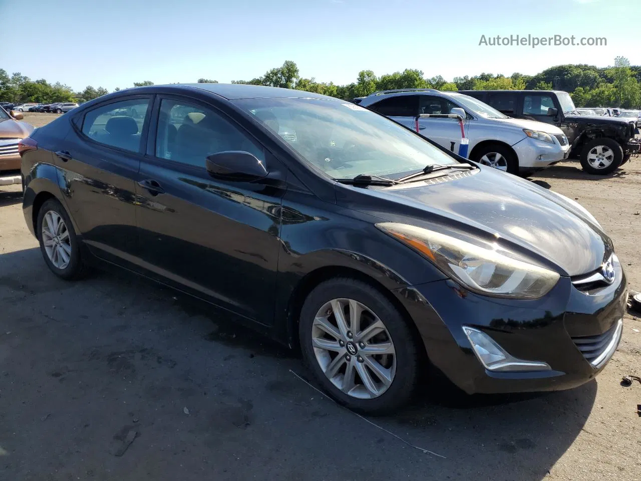 2014 Hyundai Elantra Se Black vin: 5NPDH4AE2EH480810