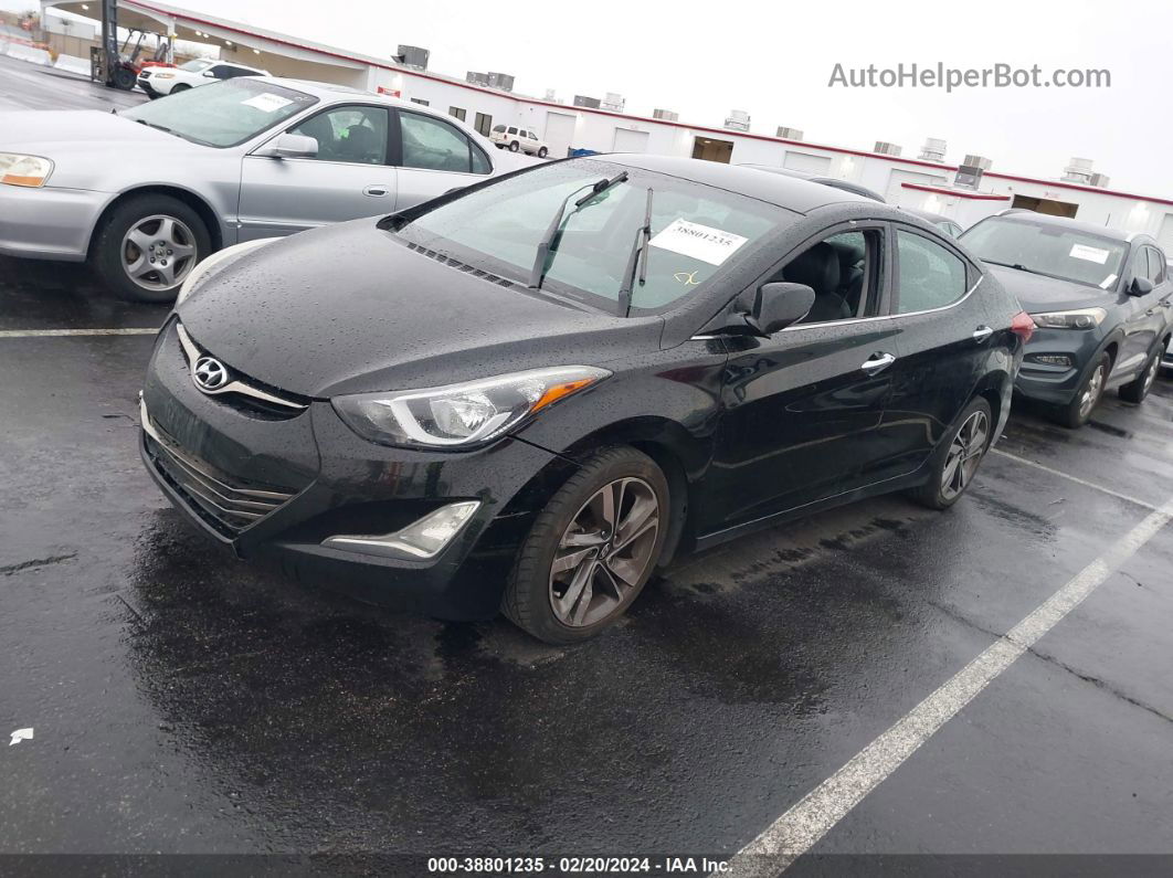 2014 Hyundai Elantra Limited Black vin: 5NPDH4AE2EH481178