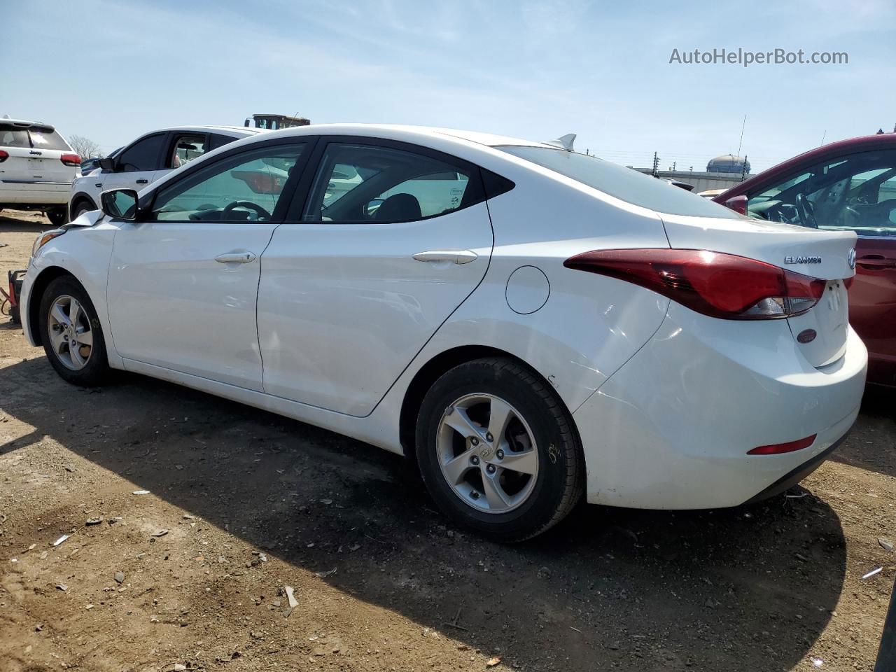 2014 Hyundai Elantra Se White vin: 5NPDH4AE2EH507570