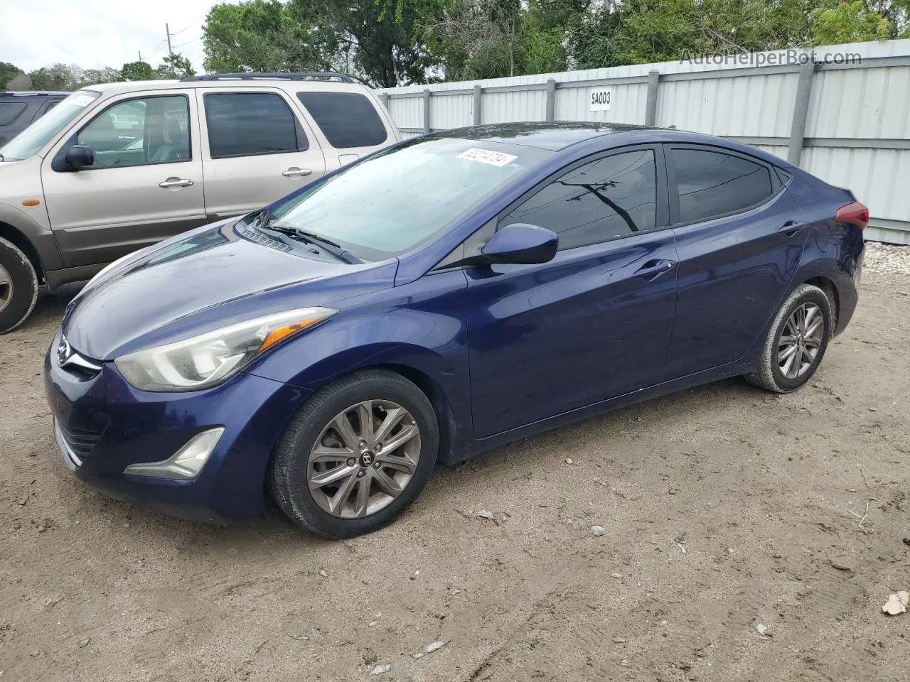 2014 Hyundai Elantra Se Blue vin: 5NPDH4AE2EH509853