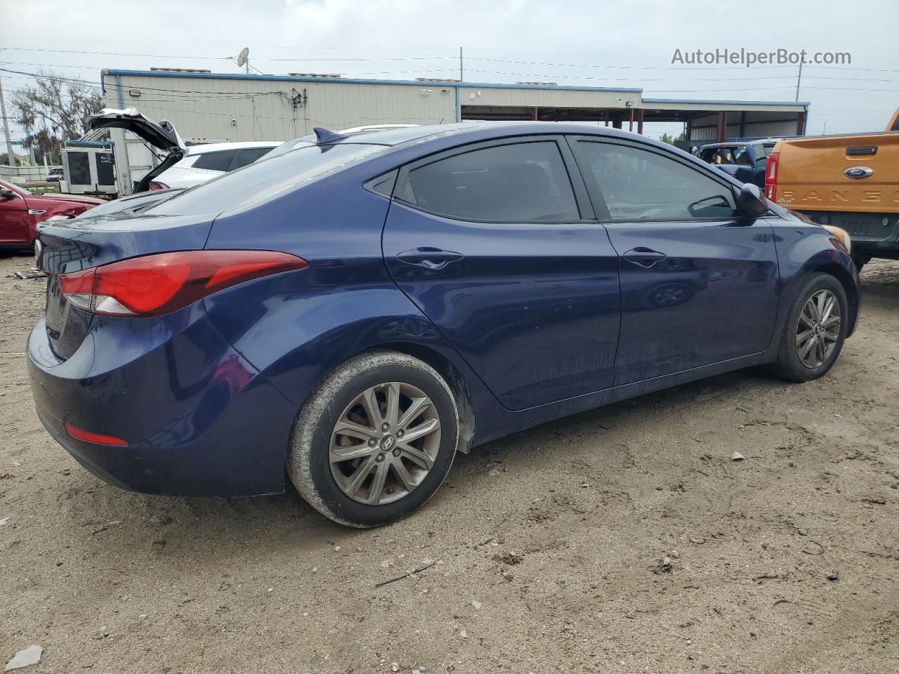 2014 Hyundai Elantra Se Blue vin: 5NPDH4AE2EH509853