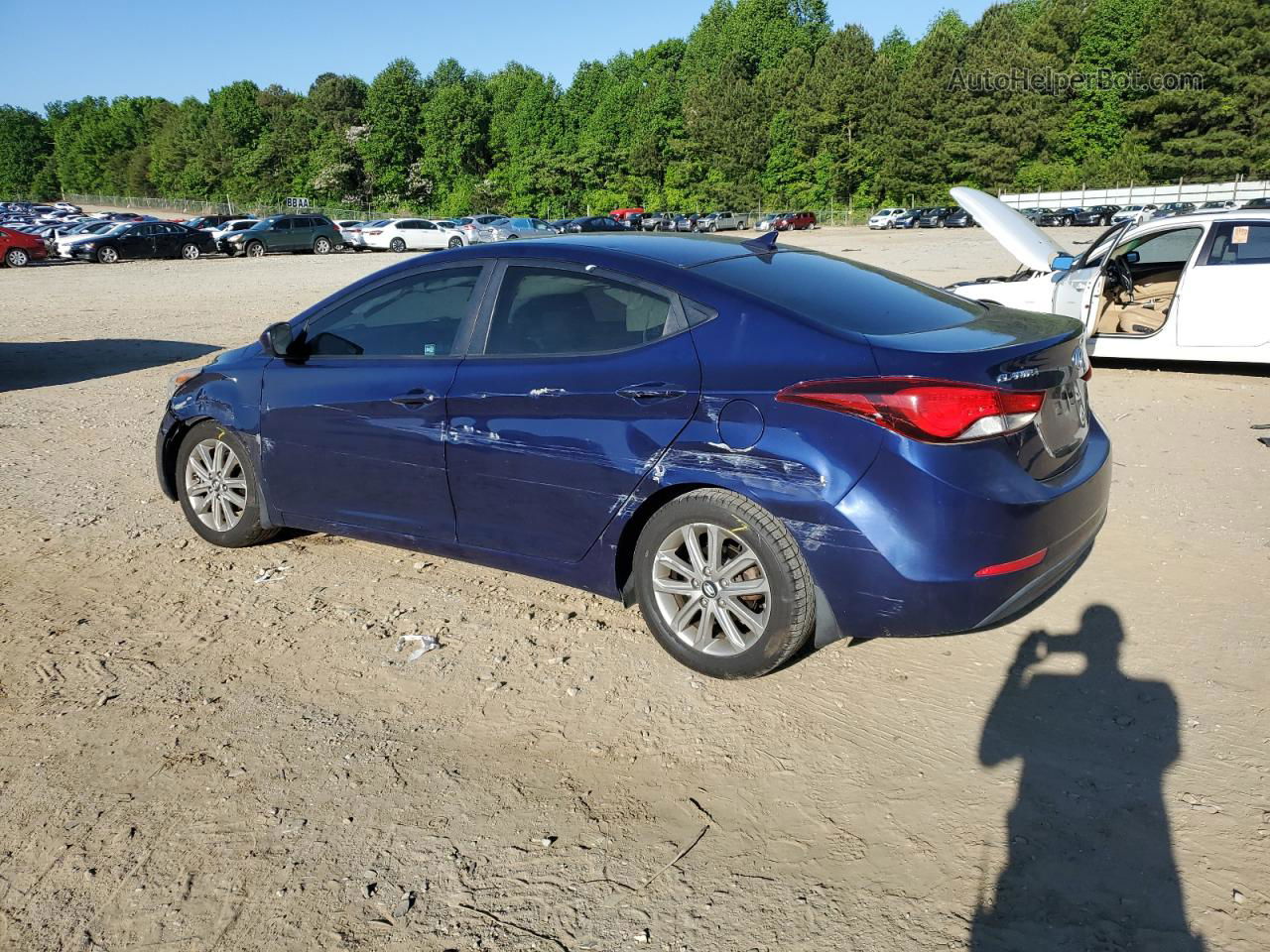 2014 Hyundai Elantra Se Blue vin: 5NPDH4AE2EH513448