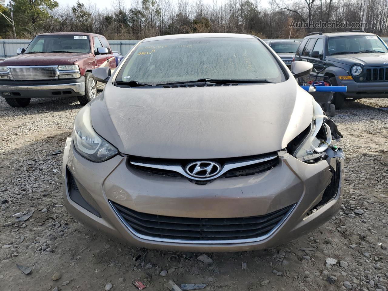 2014 Hyundai Elantra Se Желто-коричневый vin: 5NPDH4AE2EH518486