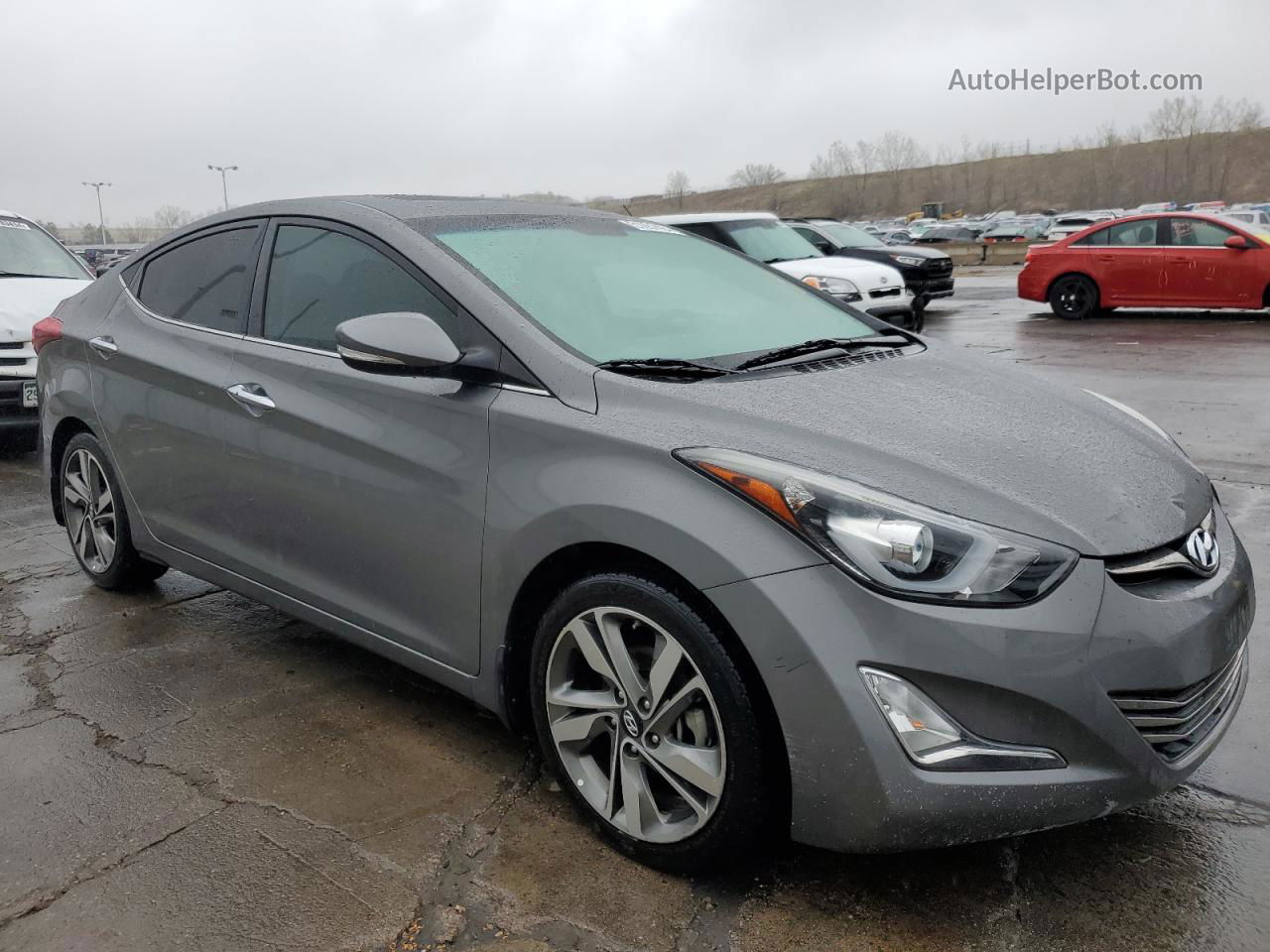 2014 Hyundai Elantra Se Gray vin: 5NPDH4AE2EH520657